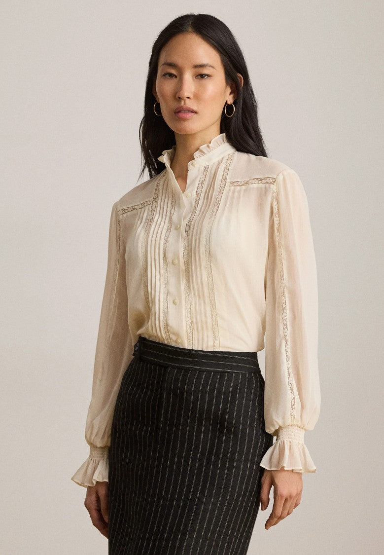 Lauren Ralph Lauren Vintage-Inspired Pintuck Lace Blouse