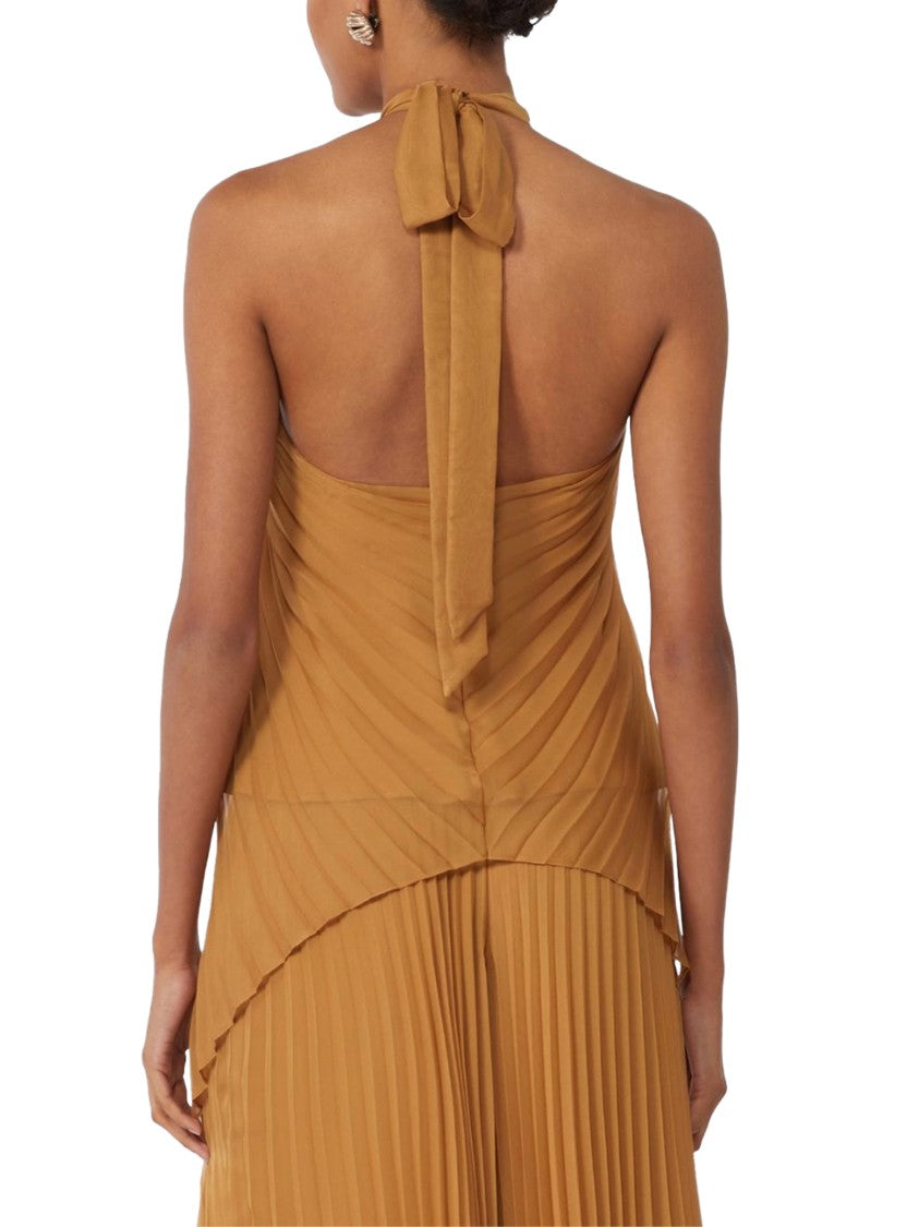 Max Mara Ring Accent Halter Neck Top