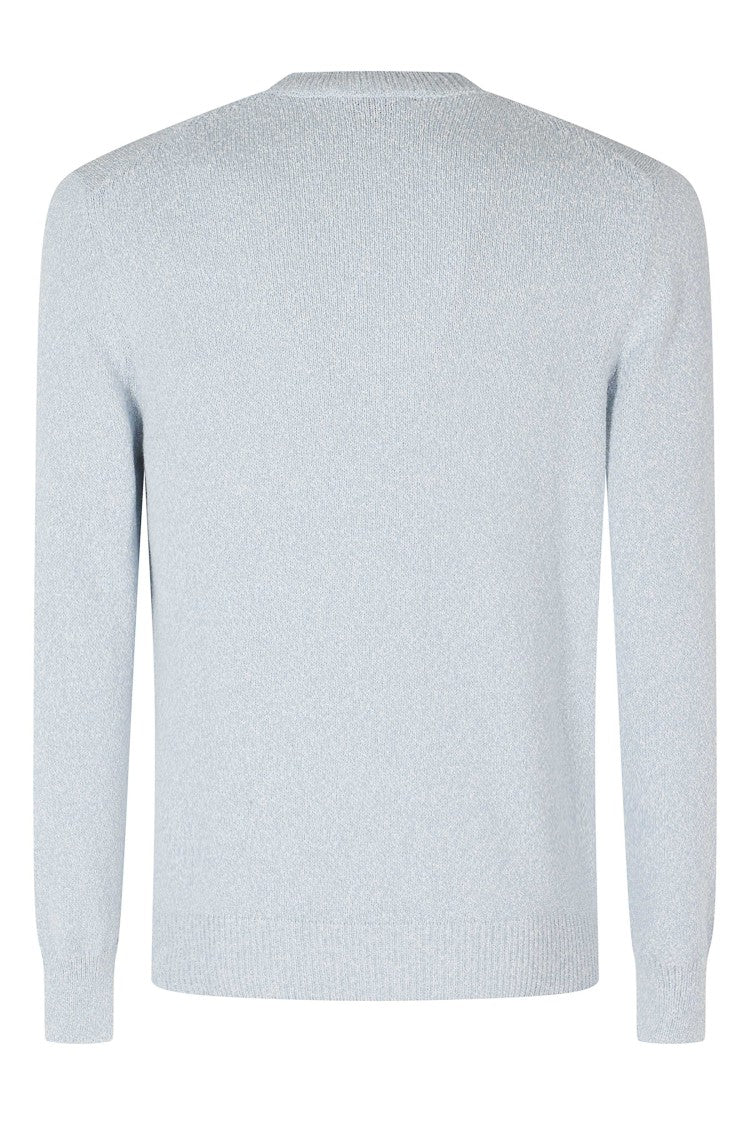 Gran Sasso Heavenly Round Neck Ribbed Trim Cotton Sweater