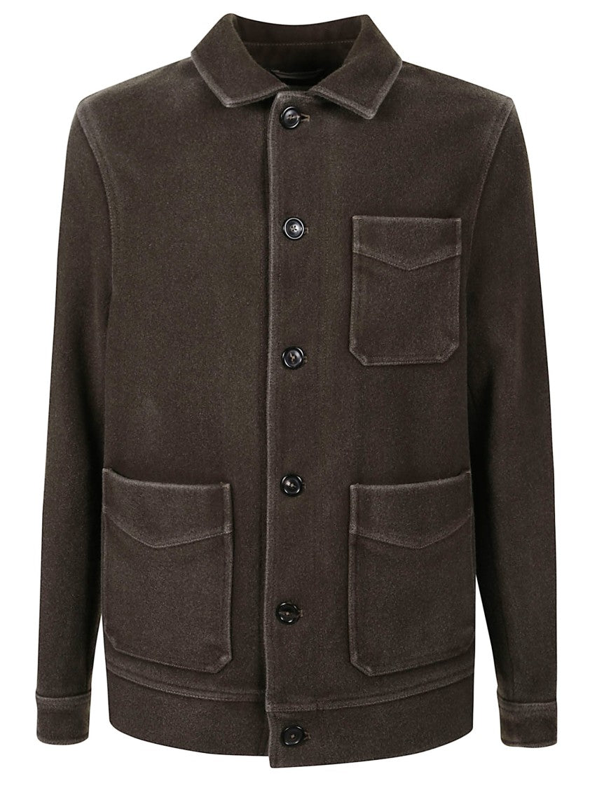 Circolo 1901 Structured Brown Jacket With Classic Collar