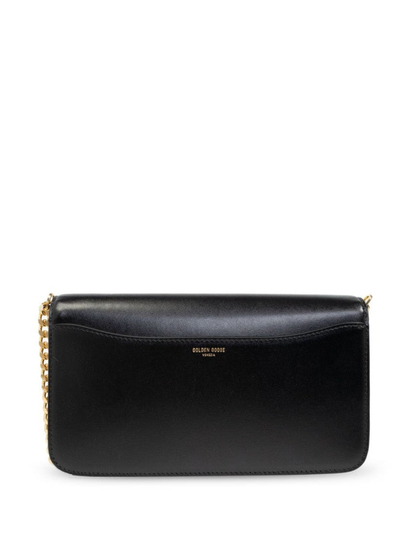 Golden Goose Rectangular Black Calf Leather Bag