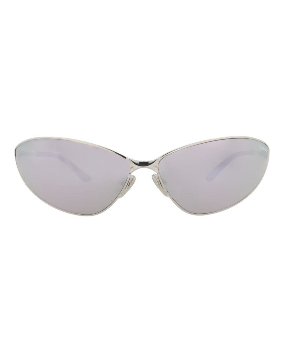 Balenciaga Shield-Frame Metal Sunglasses