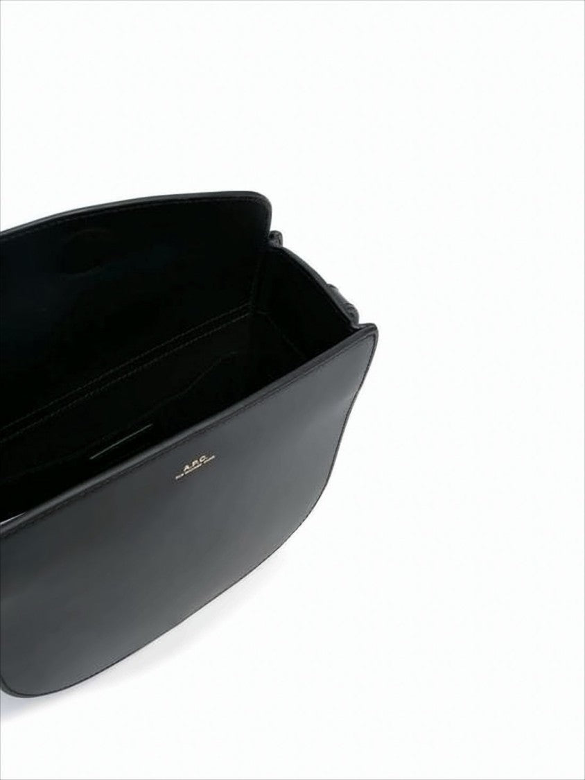 A.P.C. Structured Crossbody Bag With Flap Closure