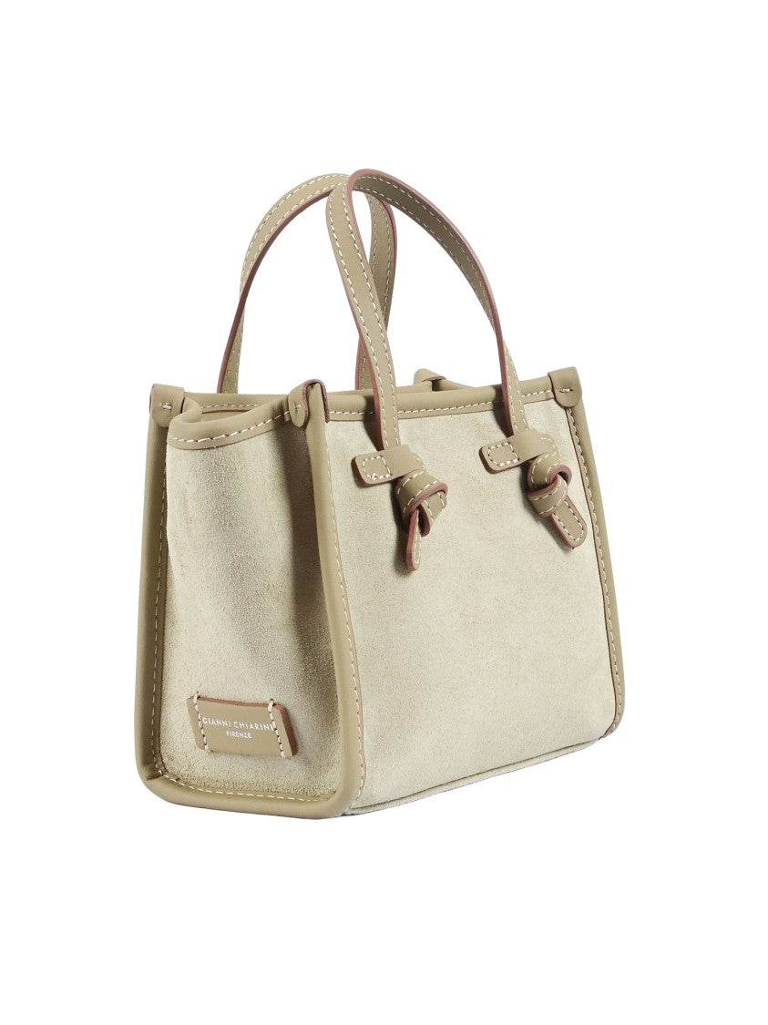 Gianni Chiarini Trapezoidal Suede Knot Handbag
