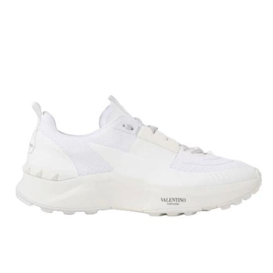 Valentino Garavani Textured Knit Sneakers With Sole