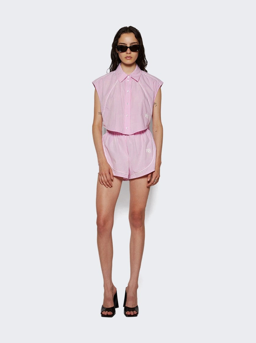 T By Alexander Wang Cropped Button-Up Shirt
