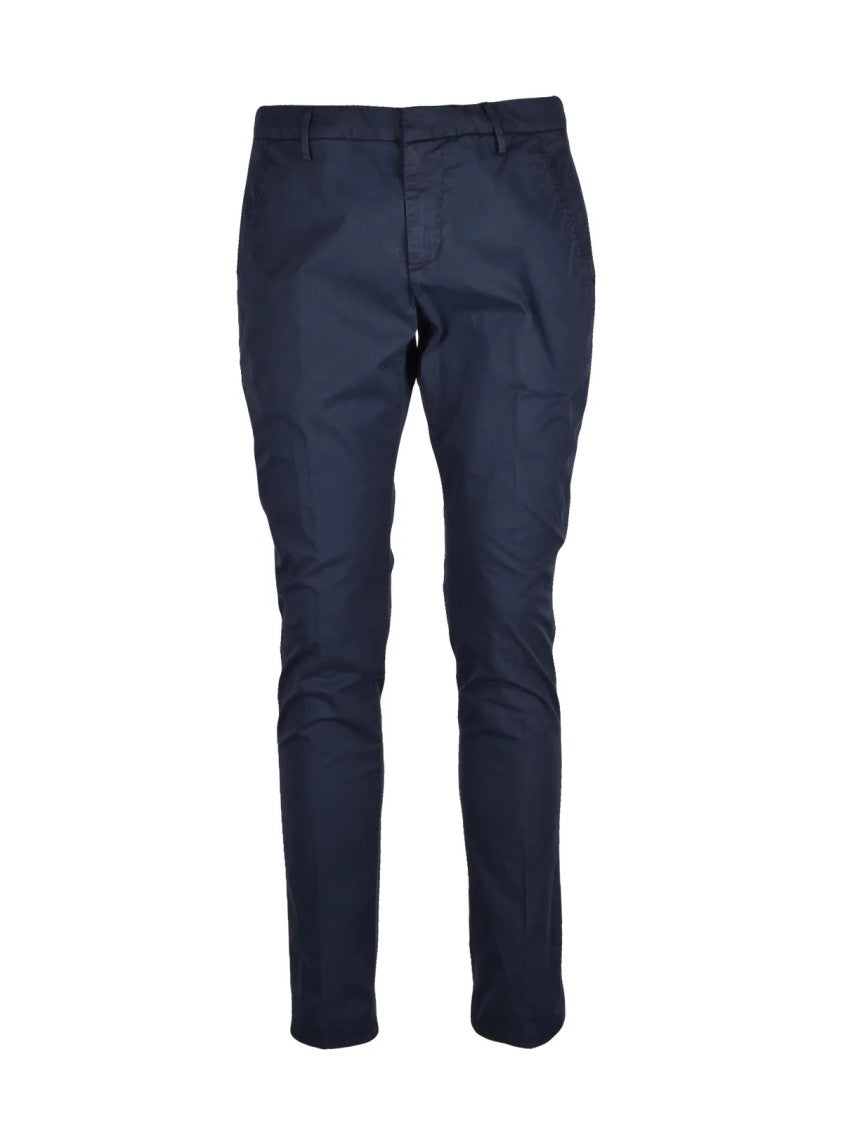 Dondup Midnight Blue Gaubert Slim-Fit Stretch Cotton Formal Pants
