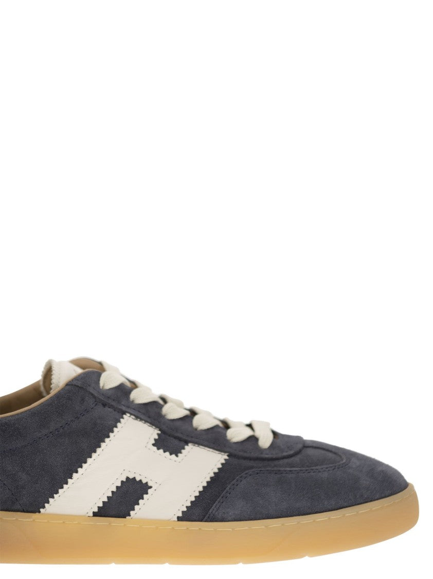 Hogan Retro-Inspired Cool Sneakers With Suede Upper