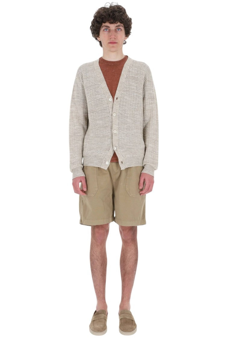 Roberto Collina Textured Cotton-Linen Knit Cardigan