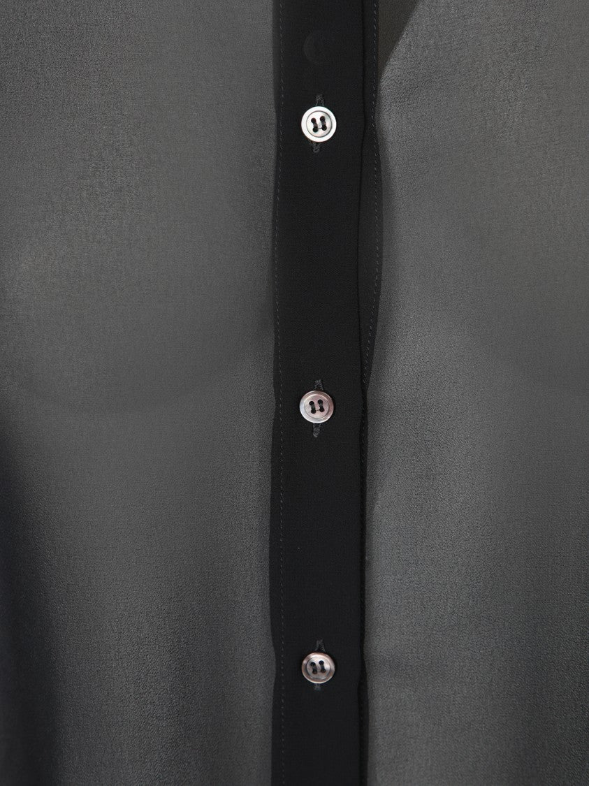 Blanca Vita Oversized Black Georgette Shirt