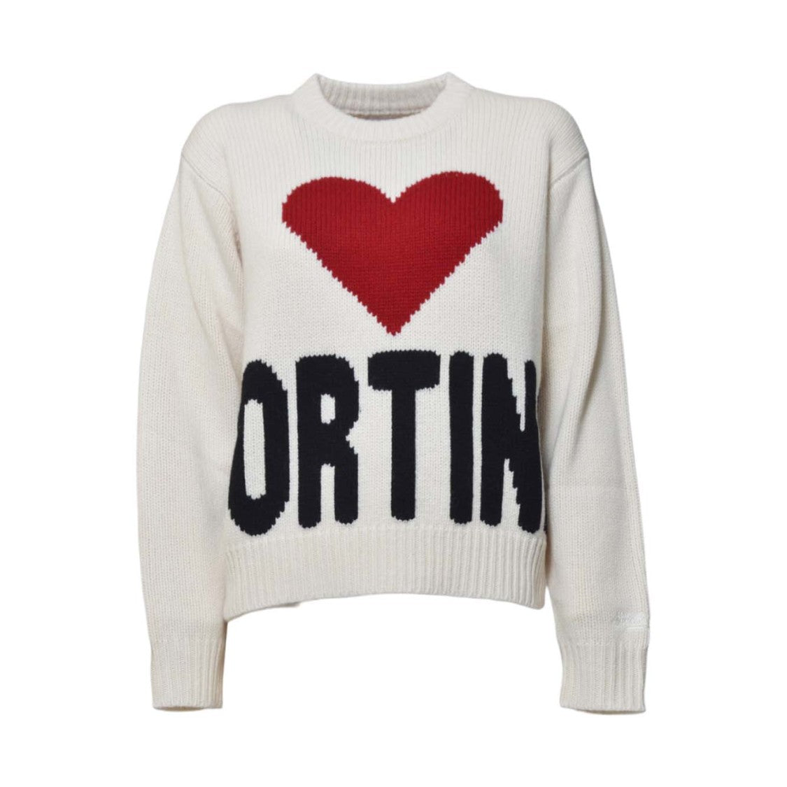 Mc2 Saint Barth Cream Knit Sweater With Classic Design And Relaxed Fit