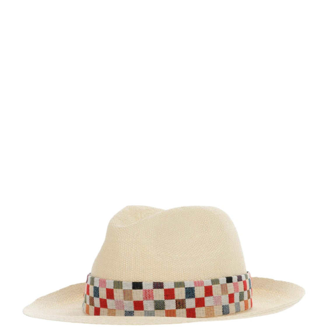 Alexia Alvarez De Toledo Panama Hat With Geometric Pattern