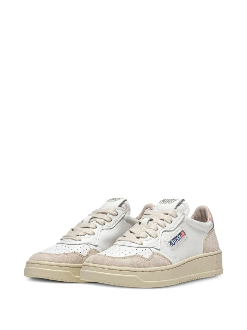 Autry Low-Top Perforated Leather-Suede Sneakers
