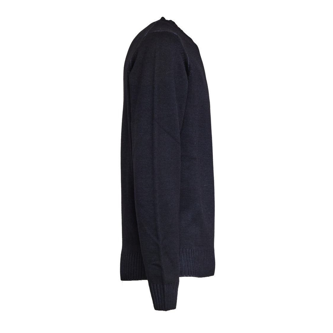 Filippo De Laurentiis Washed Merino Wool Knit Sweater With Ribbed Detailing