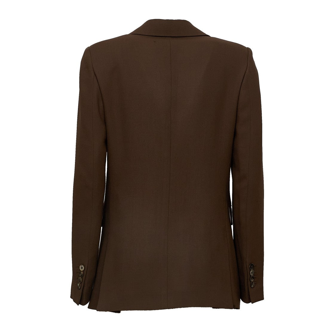 Ql2 Blanche Brown Wool Two-Button Blazer