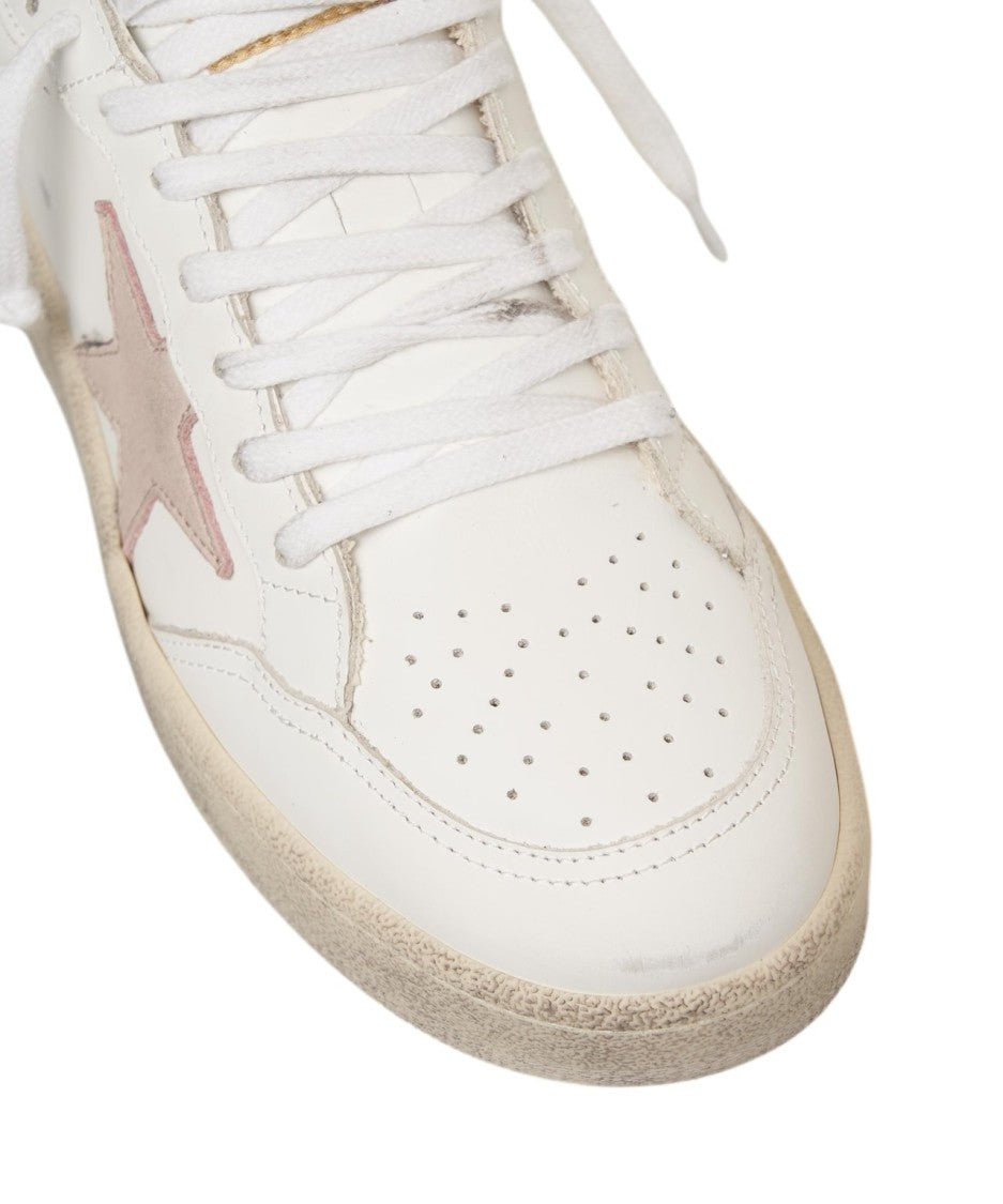 Golden Goose White Leather Sneakers With Distinctive Star Detail