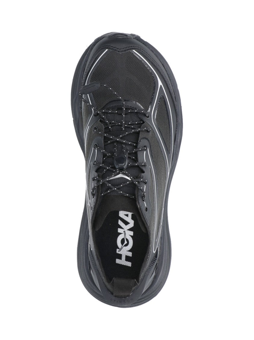Hoka Black Stinson One7 Mesh Running Sneakers