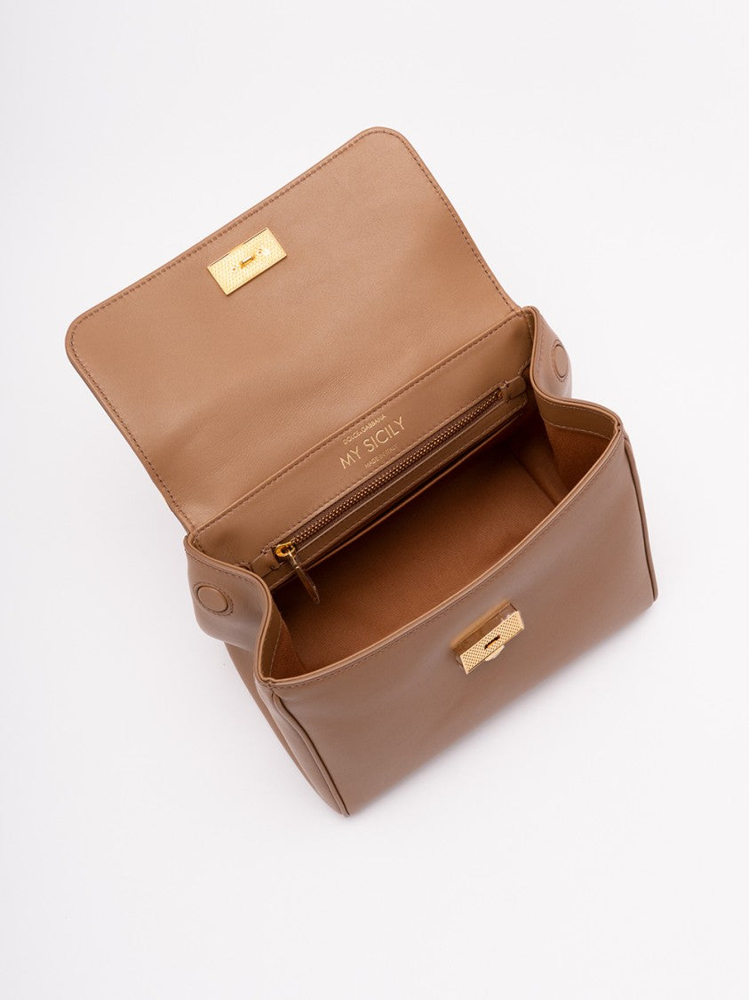 Dolce & Gabbana Structured Calf Leather Handbag
