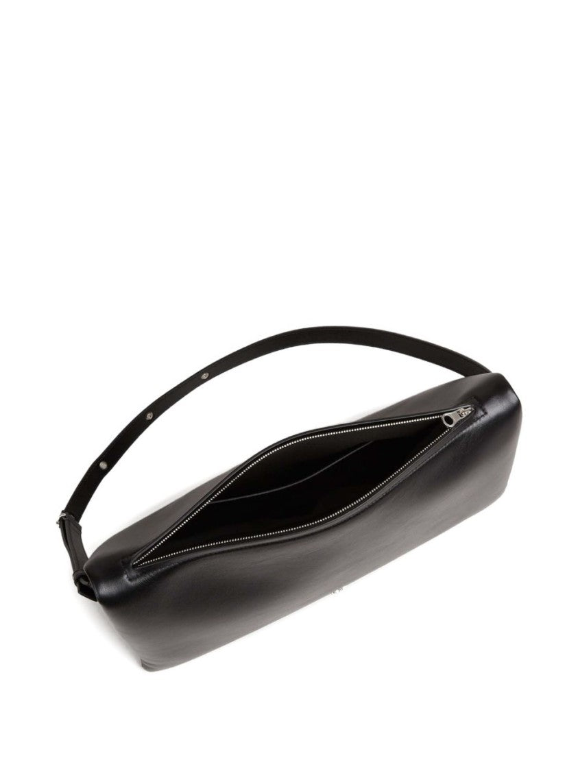 Courrèges Rectangular Black Handbag With Adjustable Shoulder Strap