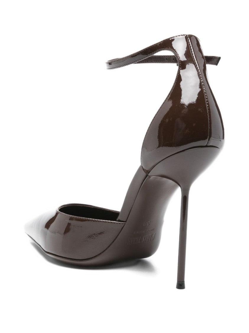 Paris Texas Ebony Silk And Nylon Pointed Heels