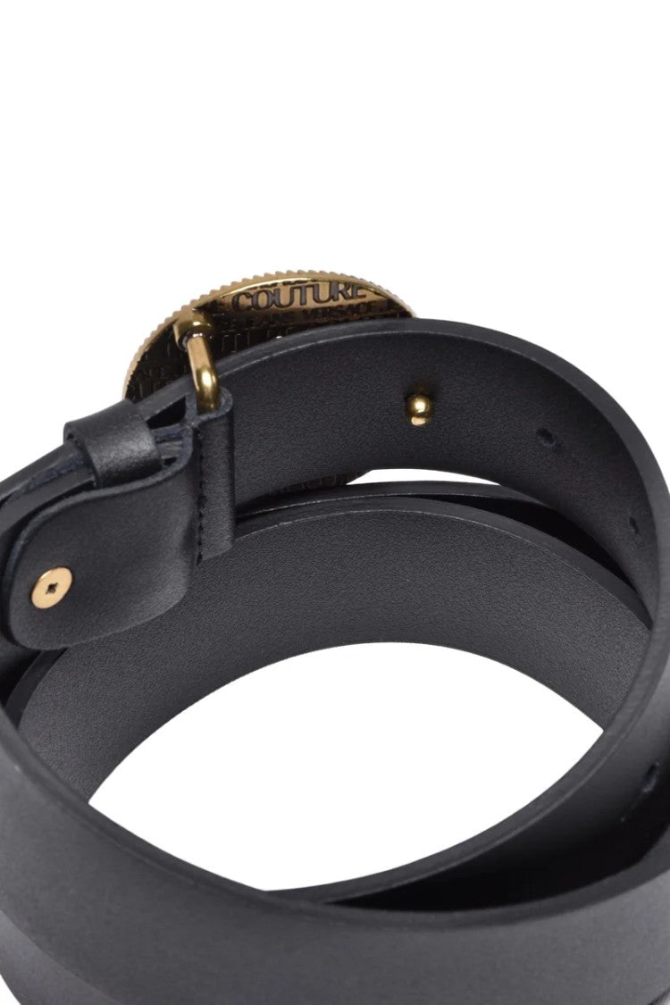 Versace Jeans Couture Smooth Matte Leather Belt - Blue