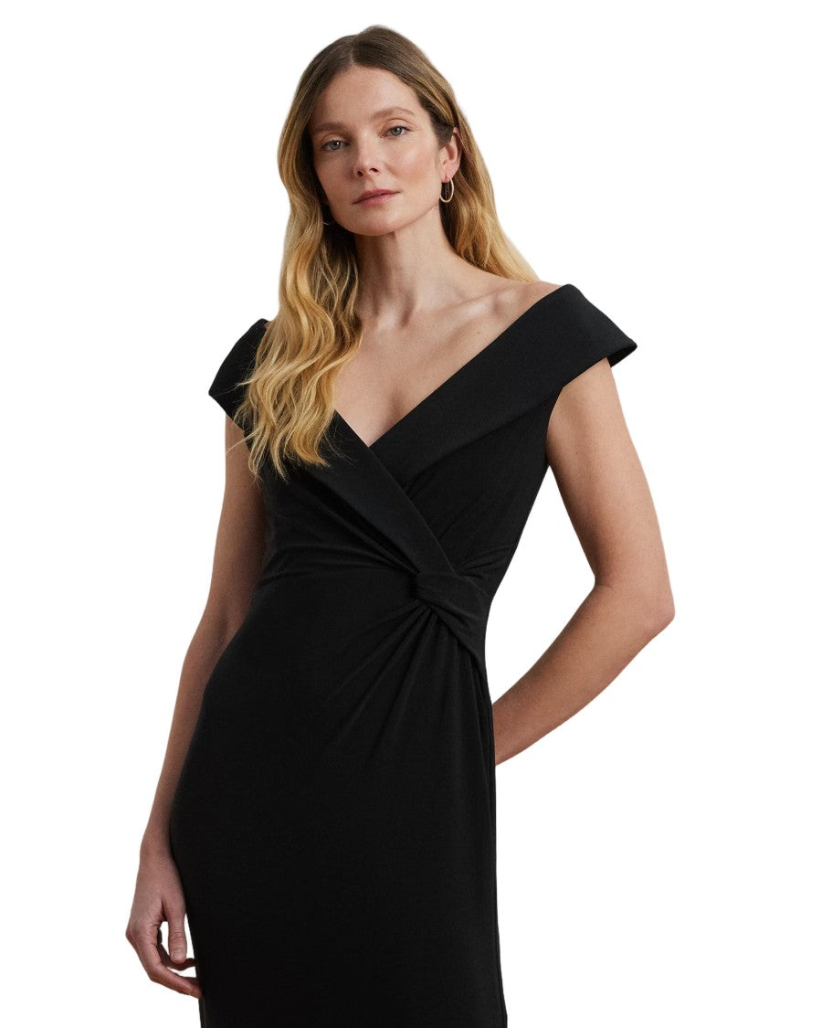 Lauren Ralph Lauren Sleeveless Evening Gown With Gathered Waist