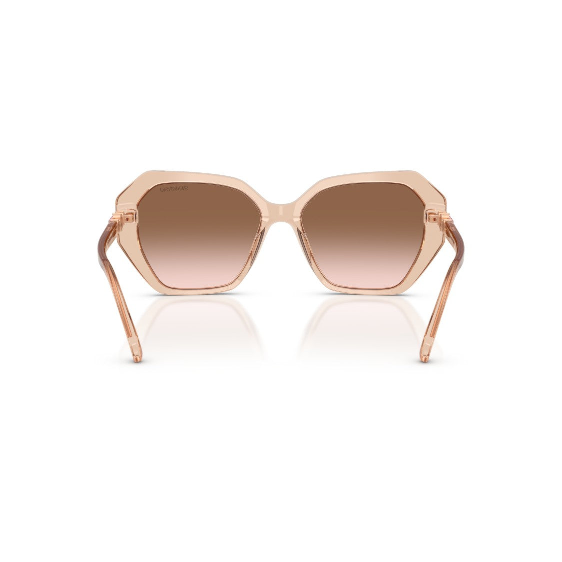 Swarovski 0Sk6017 Oversized Geometric Frame Sunglasses With Crystal Embellishments