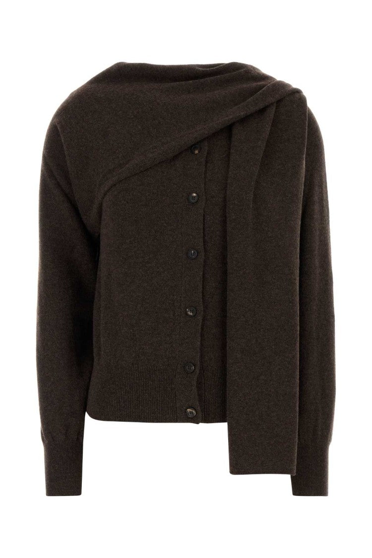 Salvatore Ferragamo Brown Cashmere Cardigan