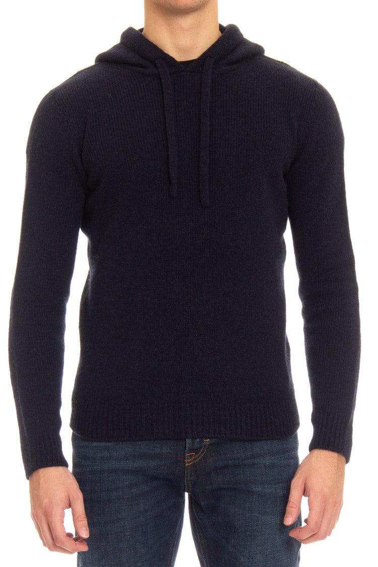 Roberto Collina Camel Wool Hooded Sweater