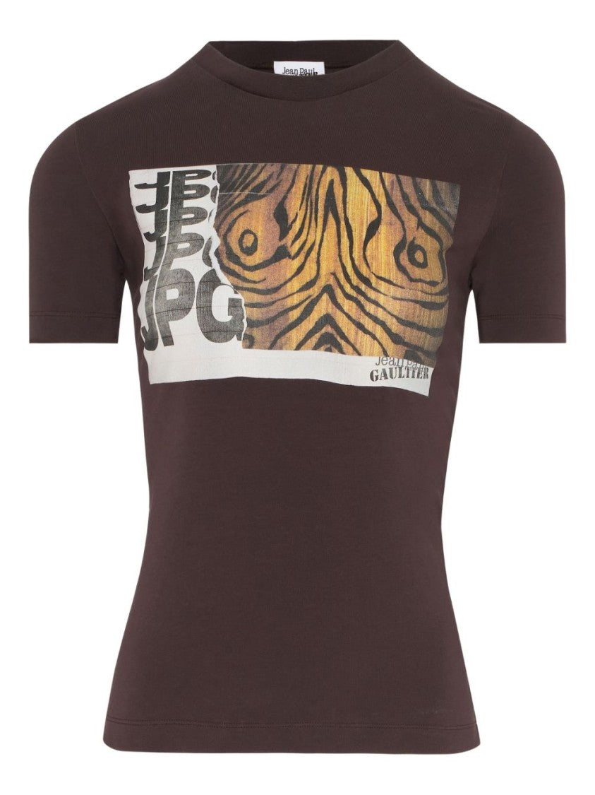 Jean Paul Gaultier Wood Print T-Shirt