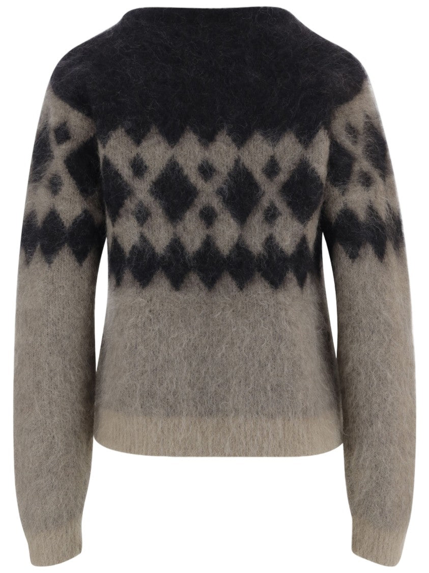 The Garment Geometric Pattern Stretch Mohair Sweater
