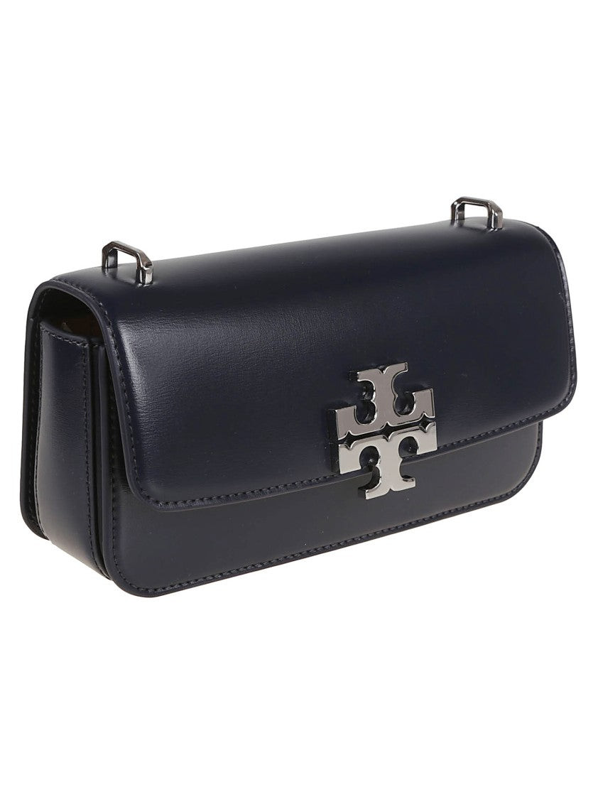 Tory Burch Structured Black Leather Eleanor Shoulder Bag