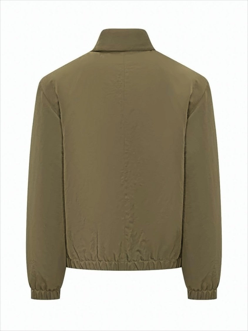 Ami Brown Zip-Up Jacket With Classic Collar