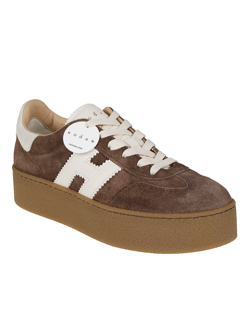 Hogan Brown H698 Suede Sneakers