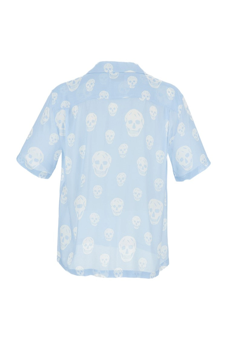 Alexander Mcqueen Short-Sleeved Printed Hawaiian Shirt With Revere Collar