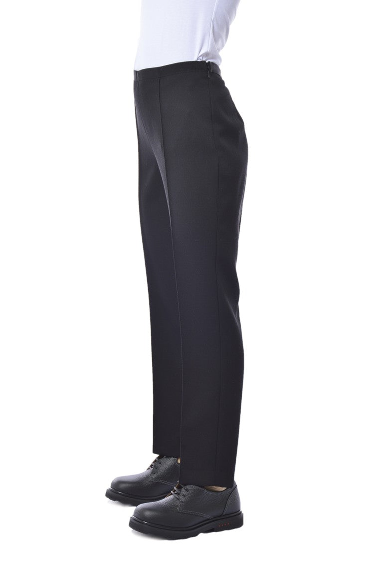 Etro Black Wool Twill Cigarette Pants