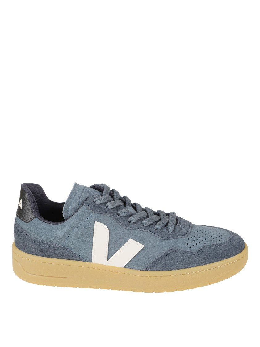 Veja Low-Top Suede Sneakers In Muted Blue
