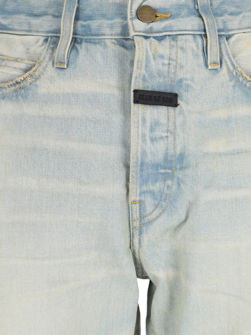 Fear Of God Light Blue Straight-Leg Jeans