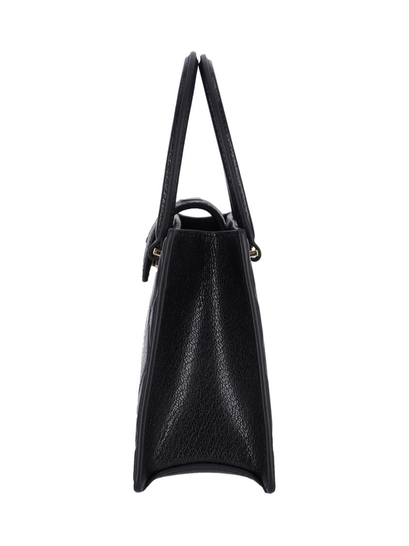 Tory Burch "Fleming East-West" Mini Tote Bag – Black