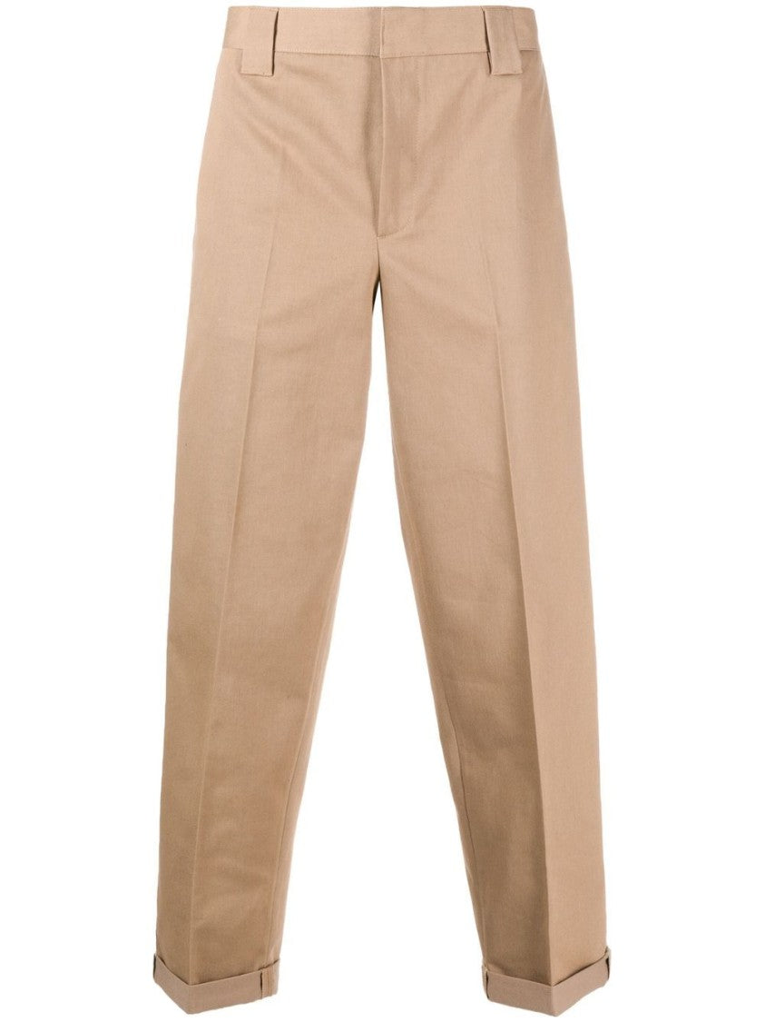 Golden Goose Tailored Beige Trousers With Straight Leg