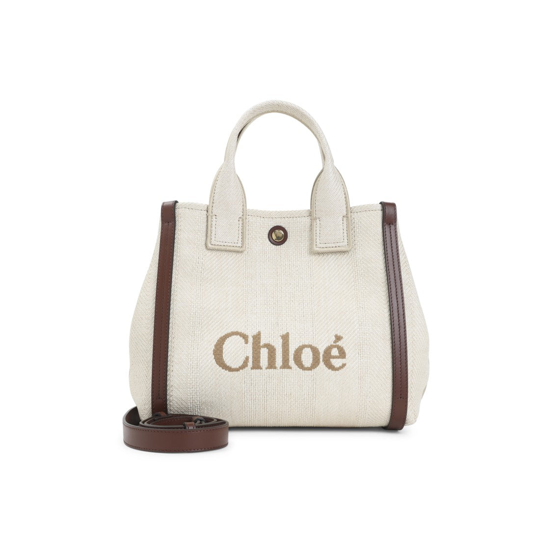 Chloé Structured Shoulder Bag In Light Beige