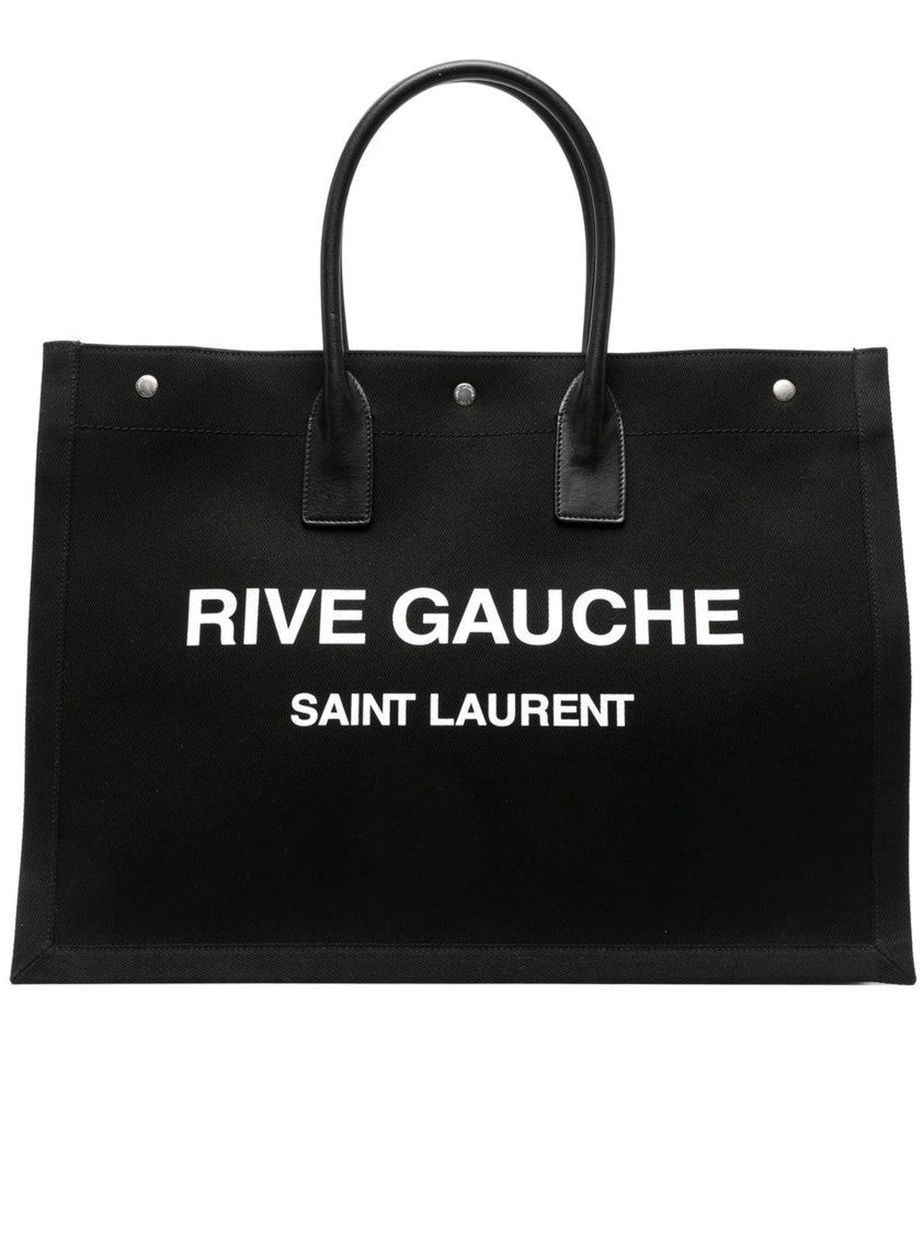 Saint Laurent Black Tote Rectangular Leather Tote