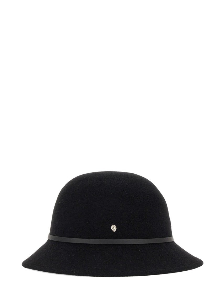 Helen Kaminski Wool Bucket Hat With Leather Trim