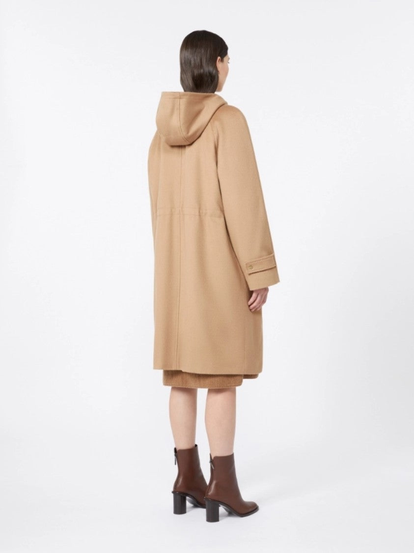 Max Mara Contemporary Camel Coat With Hood