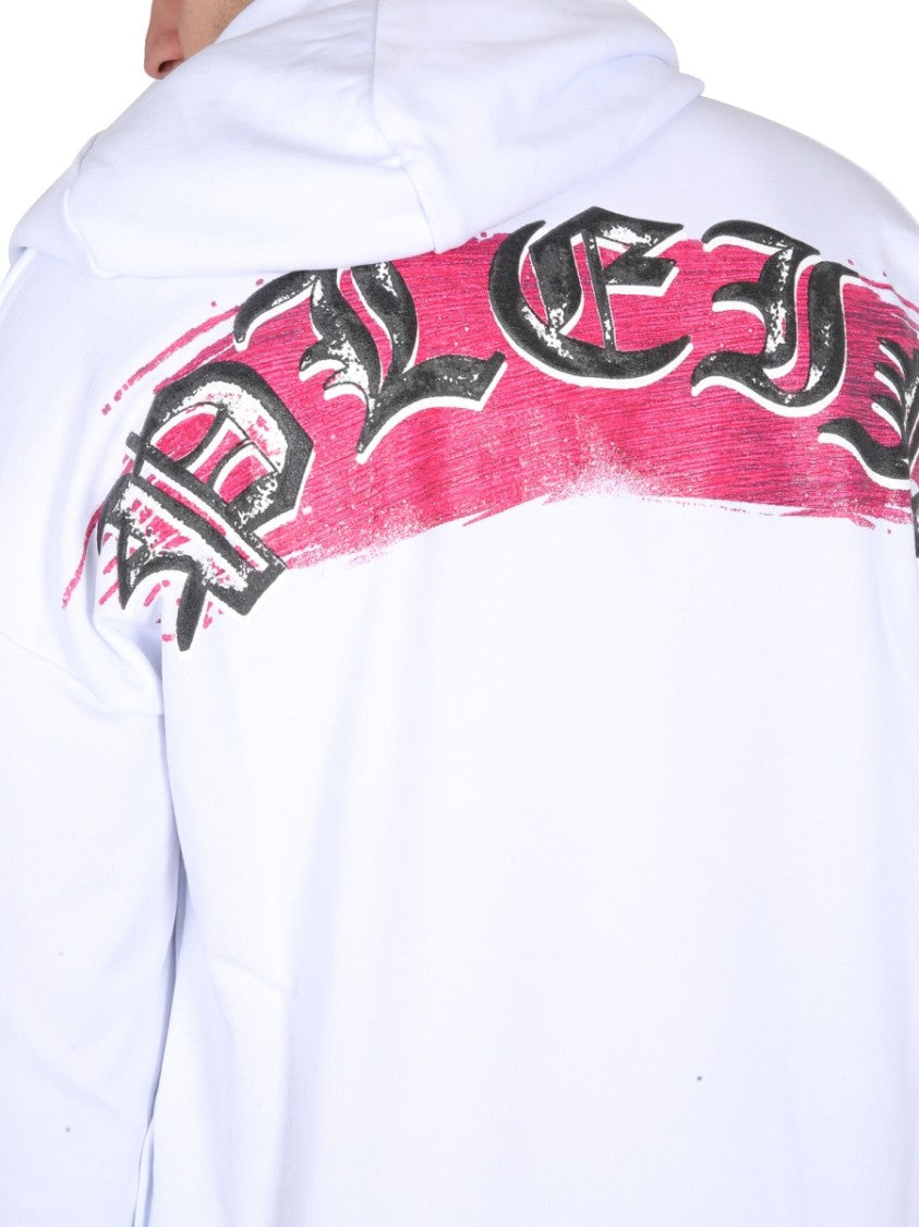 Philipp Plein Graphic Print Hoodie With Hooded Neckline