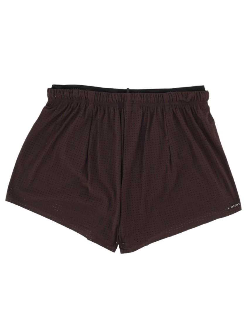 Satisfy Lightweight Breathable Brown Shorts With Relaxed Fit