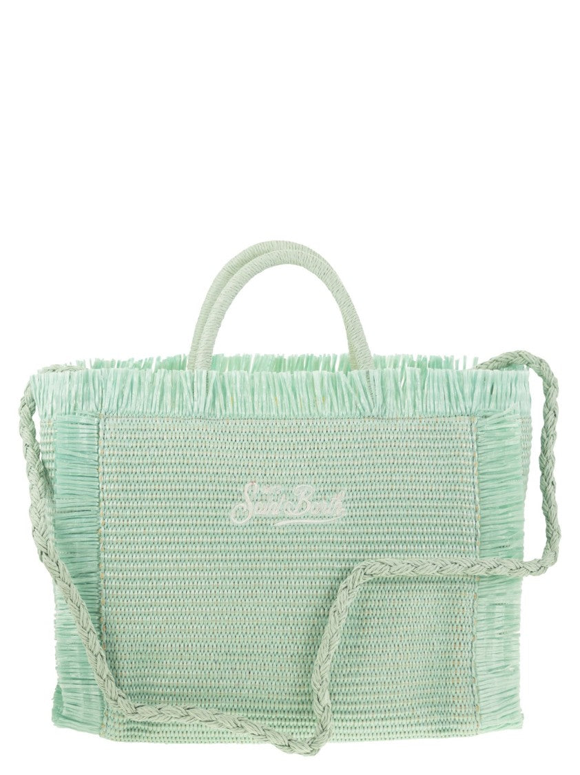 Mc2 Saint Barth Colette - Straw-Effect Bag With Embroidered Logo