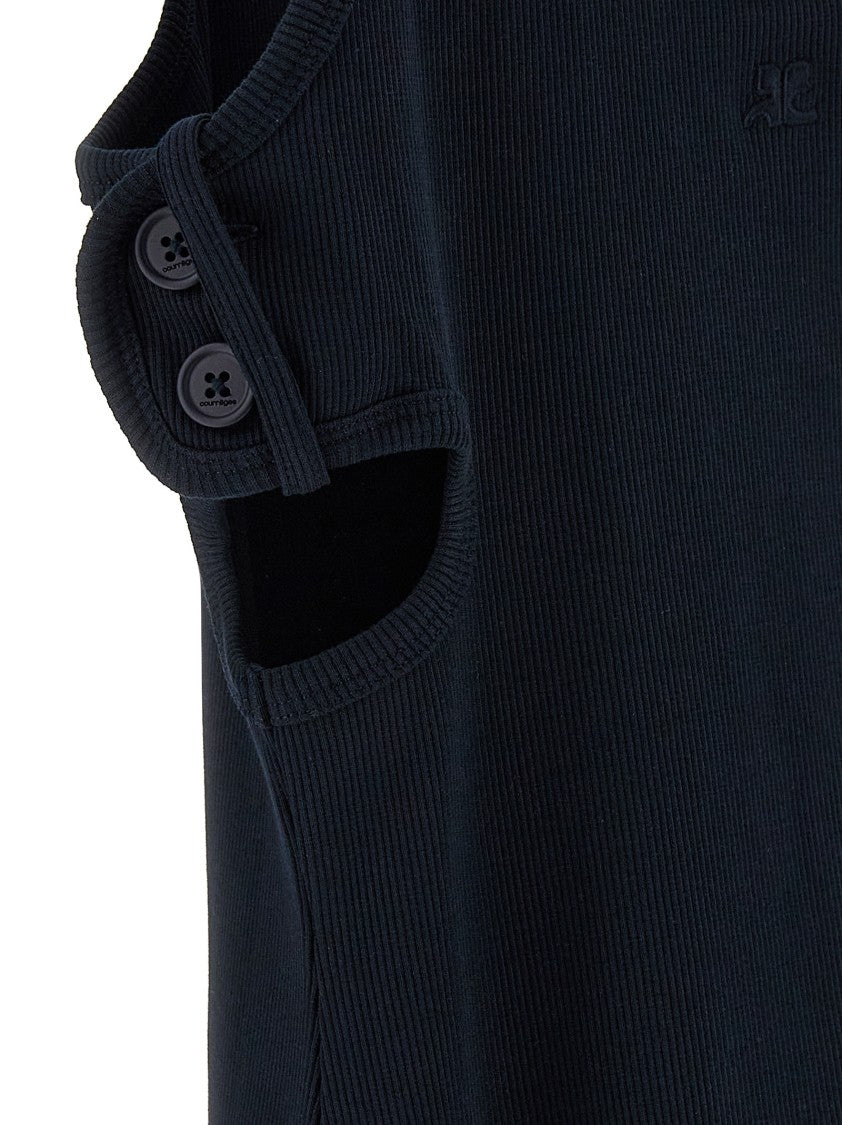 Courrèges 'Double Buckele 90'S Rib' Dress