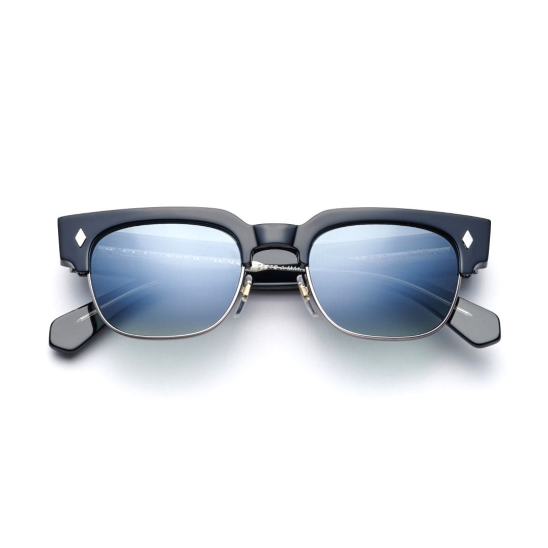 Kador Tobako Cm Rectangular Frame Sunglasses With Gradient Blue Lenses