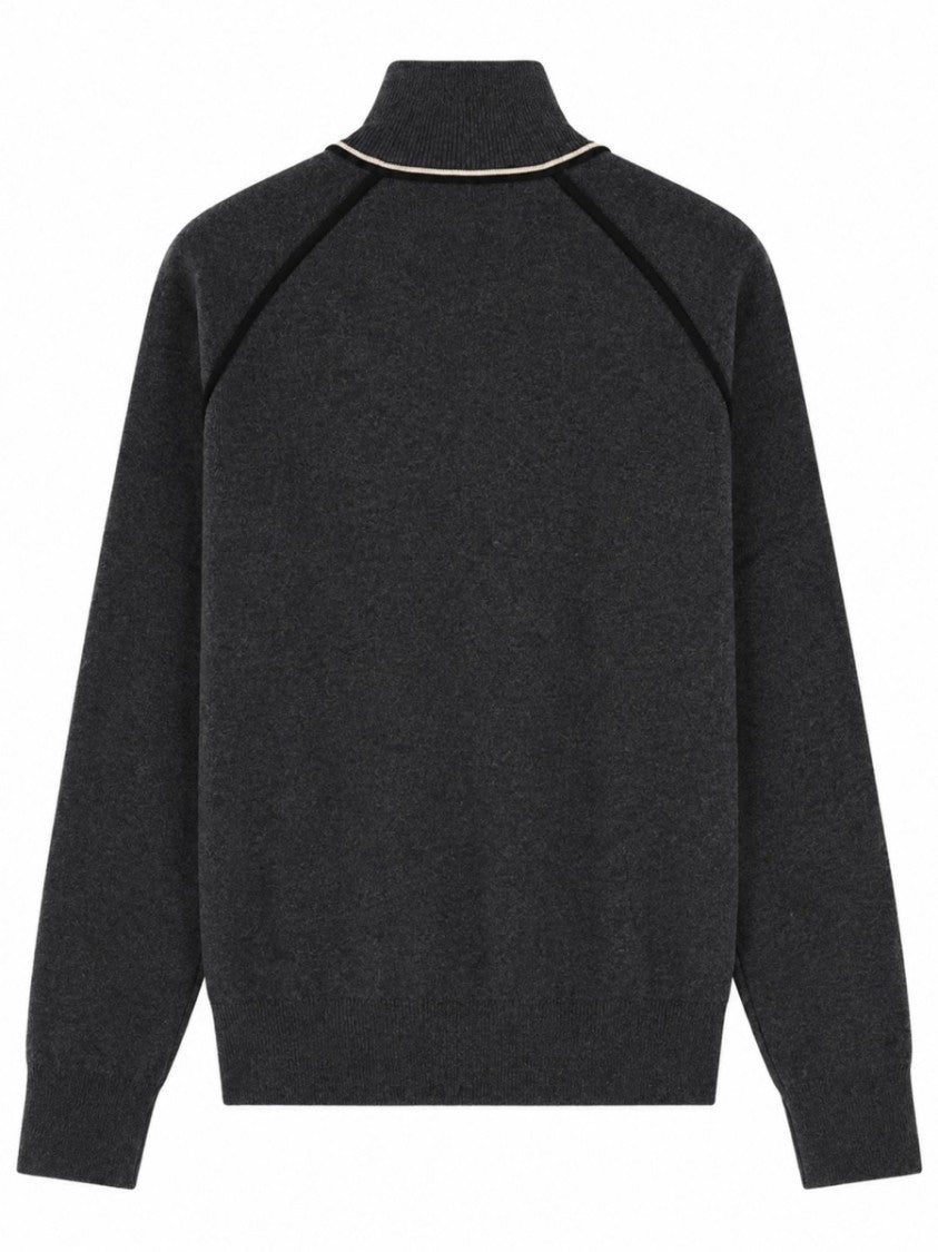 Isabel Marant Étoile Lanya Full Zip High Collar Cotton-Blend Cardigan
